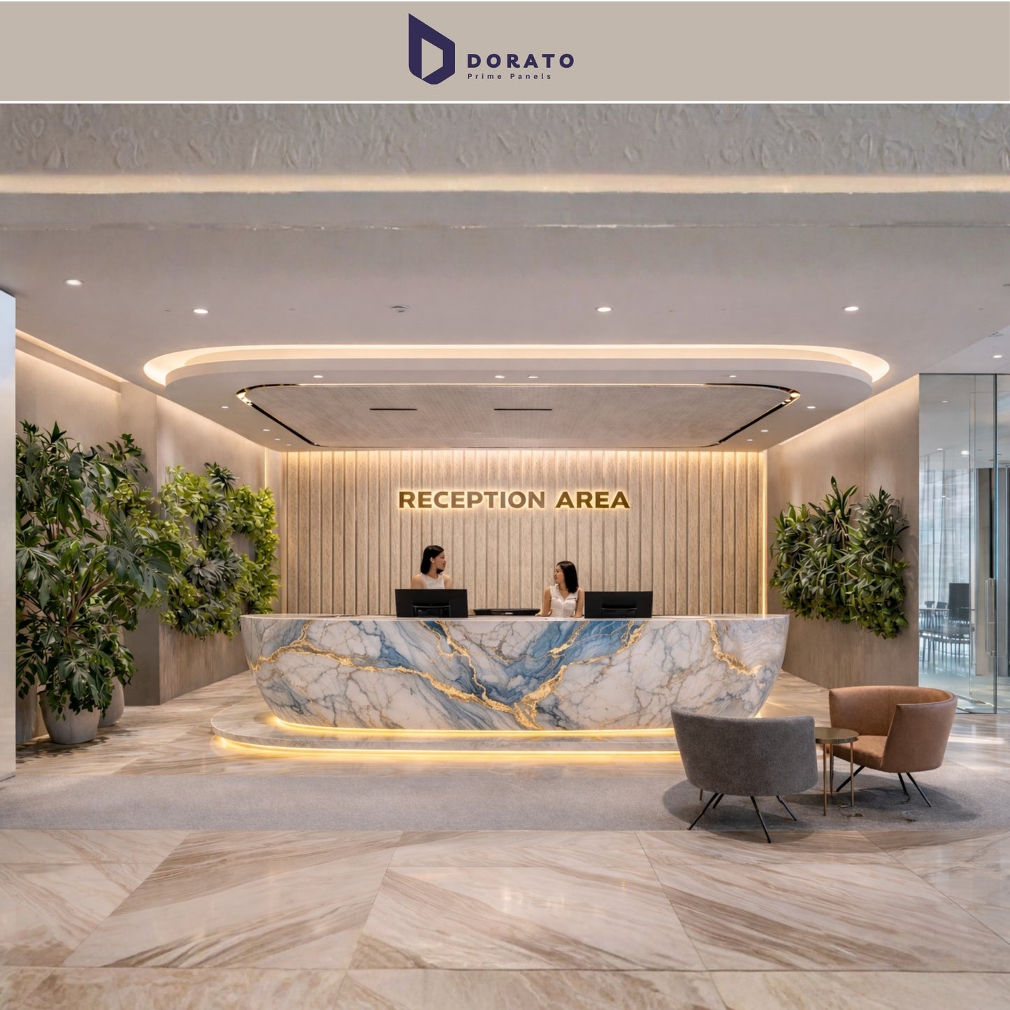 UV 66 Dorato DMD Marble Sheet No. 66 – Premium Blue & White Marble Finish Wall Panel (4ft x 8ft, 3mm, Waterproof)