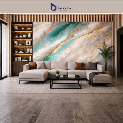 UV 731 Dorato DMD 731 Marble Sheet – 3mm PVC Waterproof Wall Panel (8ft x 4ft) | Premium Marble Design Interior Wall Sheet