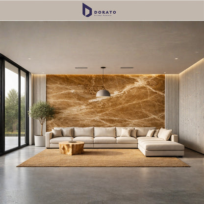 Uv 9045 Dorato UV Marble Sheet – Model 9045 | 4ft x 8ft Waterproof PVC Wall Panel | 3mm Thick Decorative Marble Finish
