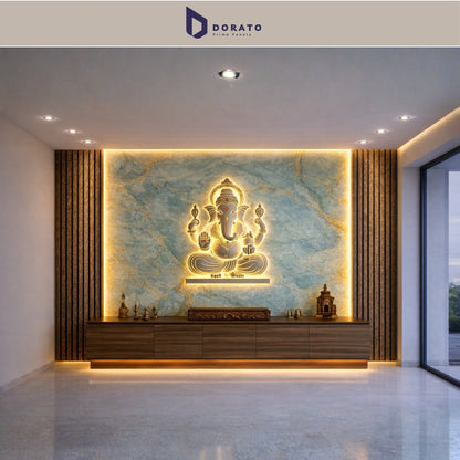 Uv 21 Dorato DMD Marble Sheet No. DMD 21 – 4ft x 8ft Premium Waterproof PVC Wall Panel (3mm Thickness)